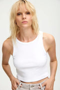 DrewGZ Cropped Top - Bright White