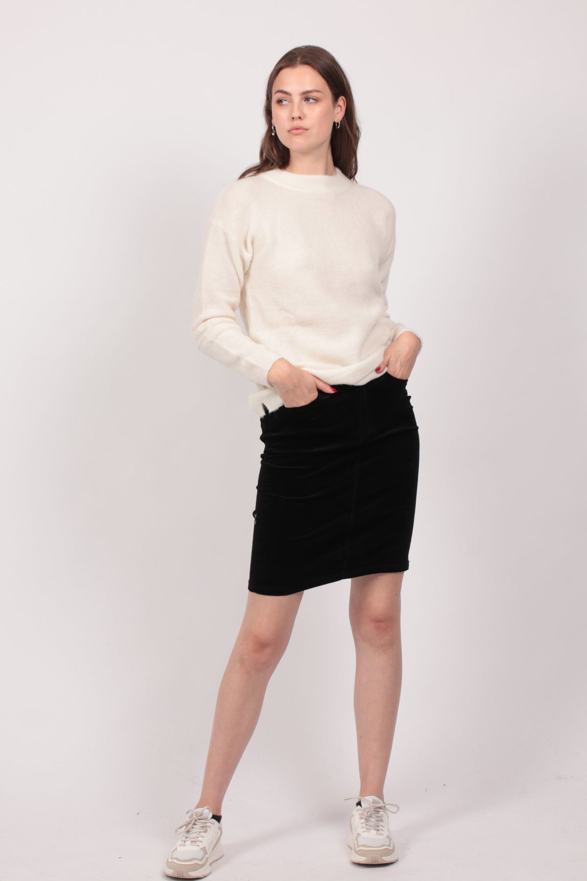 PapinaIW O-neck Pullover - White Smoke - InWear - Gensere - VILLOID.no