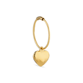 Creole Bruised Heart Pendant - Gold Plated