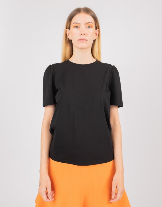 Janine Puff Tee - Black