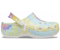 Classic Platform Tie-Dye Graphic Clog - White/Multi
