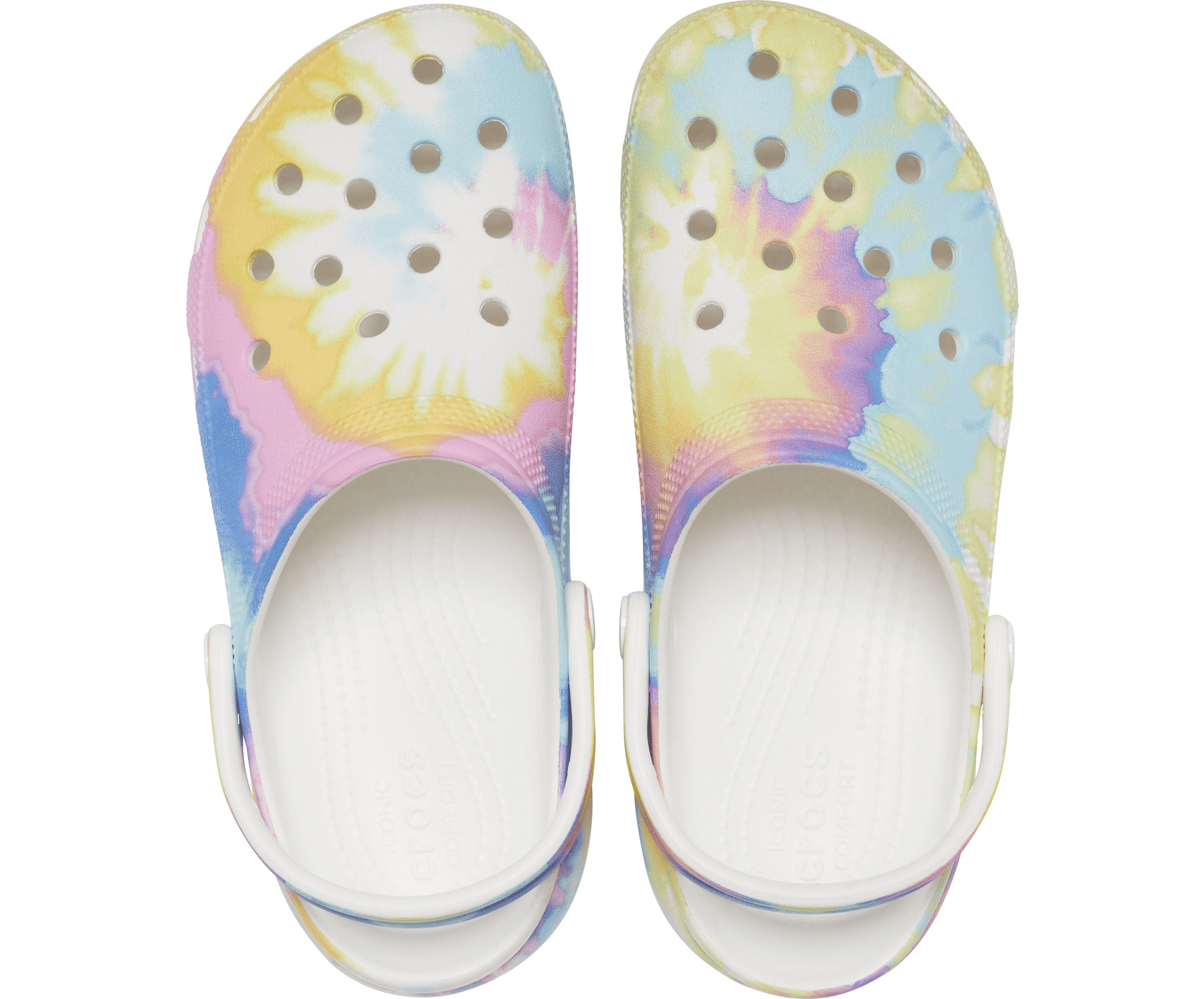 Classic Platform Tie-Dye Graphic Clog - White/Multi