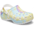 Classic Platform Tie-Dye Graphic Clog - White/Multi