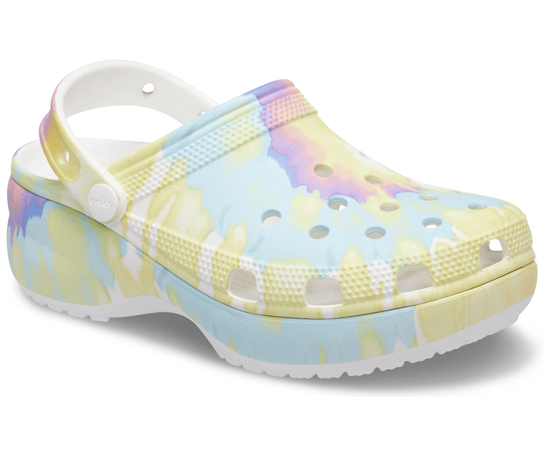 Classic Platform Tie-Dye Graphic Clog - White/Multi