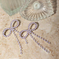 Statement Rose Water Opal Bow Earrings