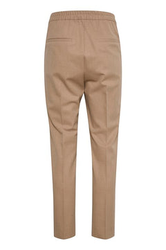 NakitaIW Flat Pants - Oatmeal Melange