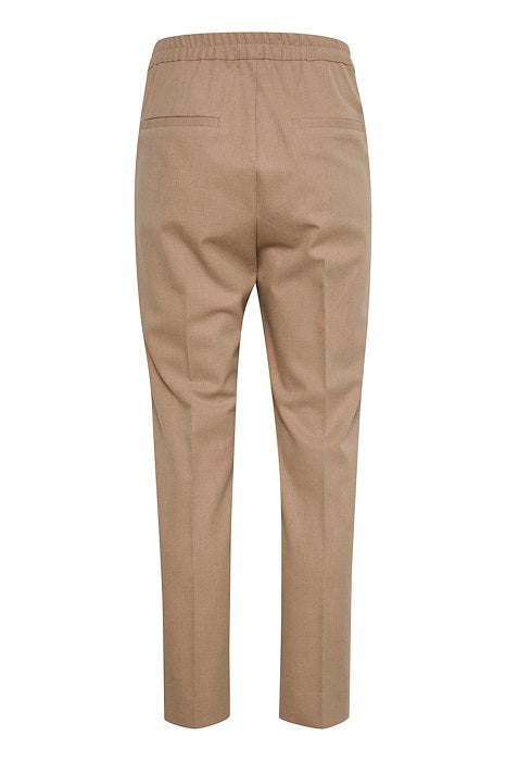 NakitaIW Flat Pants - Oatmeal Melange