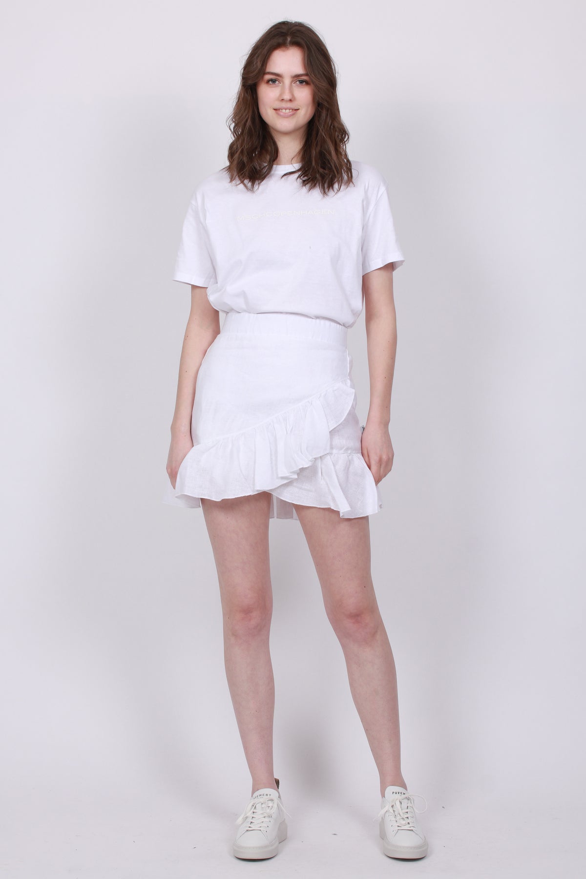 Julli Linen Skirt - White - Ella & il - Skjørt - VILLOID.no