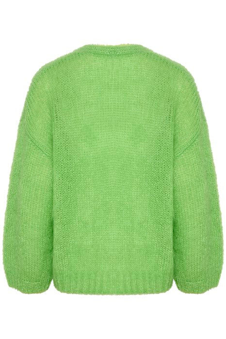 RastinaPW Cardigan - Grass Green