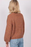 Hairy Knit Cardigan - Camel - ByTimo - Gensere - VILLOID.no