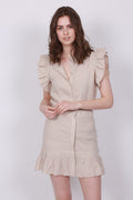 Hana Linen Skirt - Beige - Ella & il - Skjørt - VILLOID.no