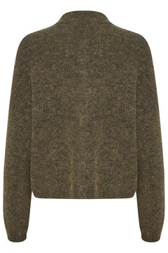 AlphaGZ Short Cardigan - Dark Olive Melange