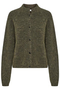 AlphaGZ Short Cardigan - Dark Olive Melange