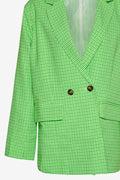 Mille Oversize Blazer - Lime Green Check