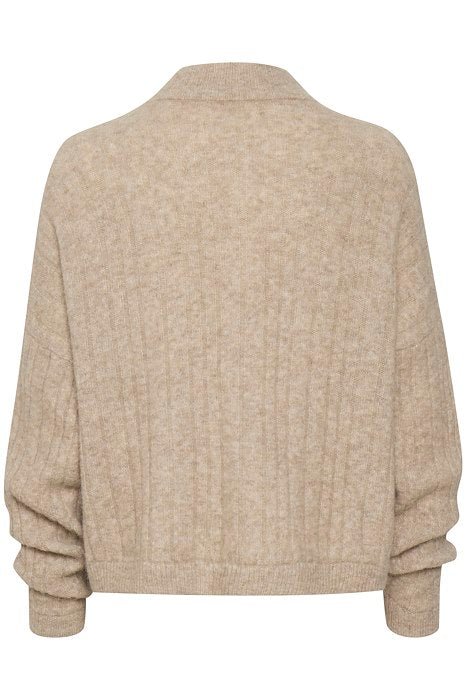 DebbieGZ Short Cardigan - Warm Sand Melange