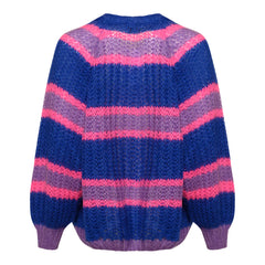 Vera Knit Cardigan - Blue/Lilac Mix