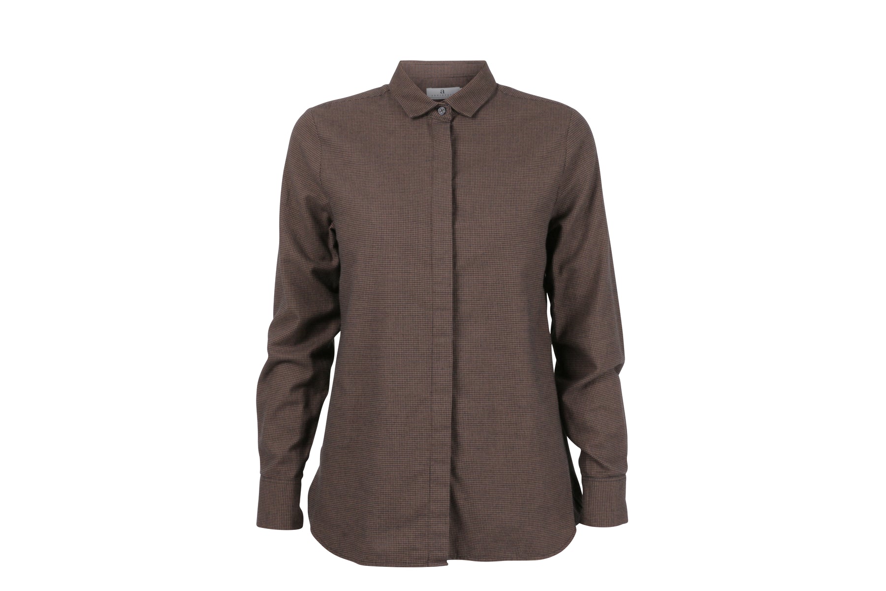 Brun Arniesays: Crawford Houndstooth Flannel Skjorte - ArnieSays - Bluser & Skjorter - VILLOID.no