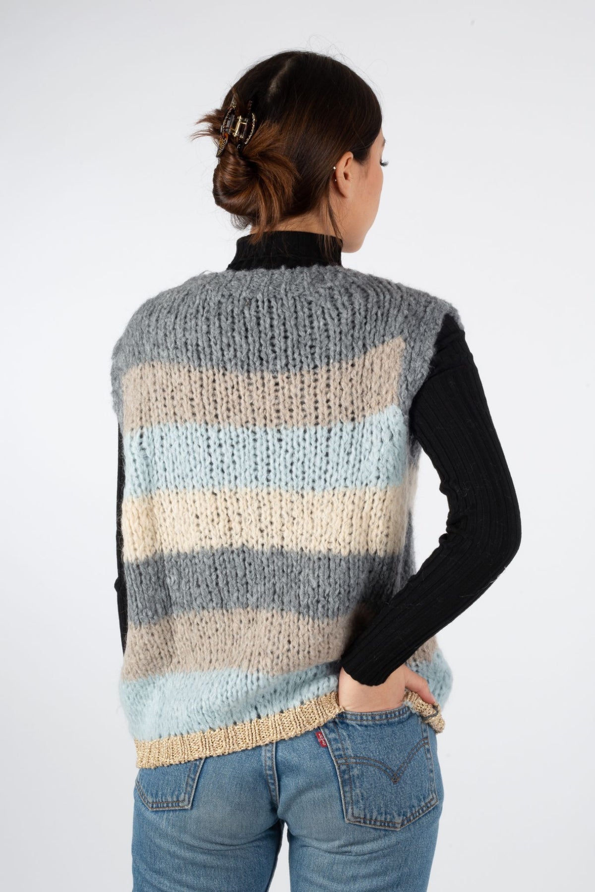 Kala Vest Wool - Bright Stripes