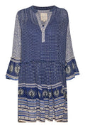 SophiaePW klänning - Blue Border Print