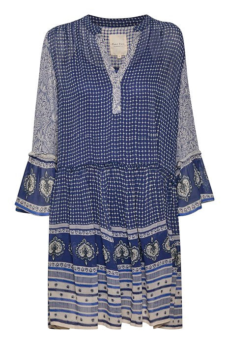 SophiaePW klänning - Blue Border Print