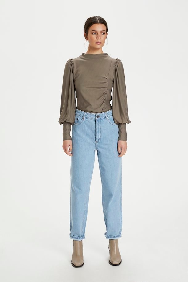 RifaGZ Puff Blouse - Earth - Gestuz - Bluser & Skjorter - VILLOID.no