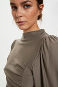 RifaGZ Puff Blouse - Earth - Gestuz - Bluser & Skjorter - VILLOID.no