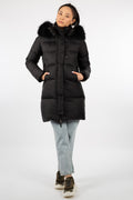 Stella Long Puffer - Black Fade