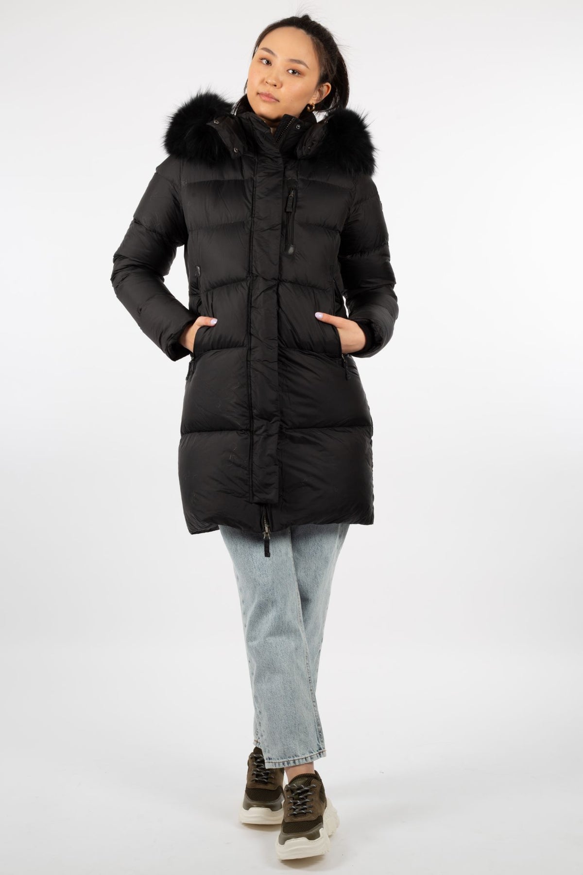 Stella Long Puffer - Black Fade