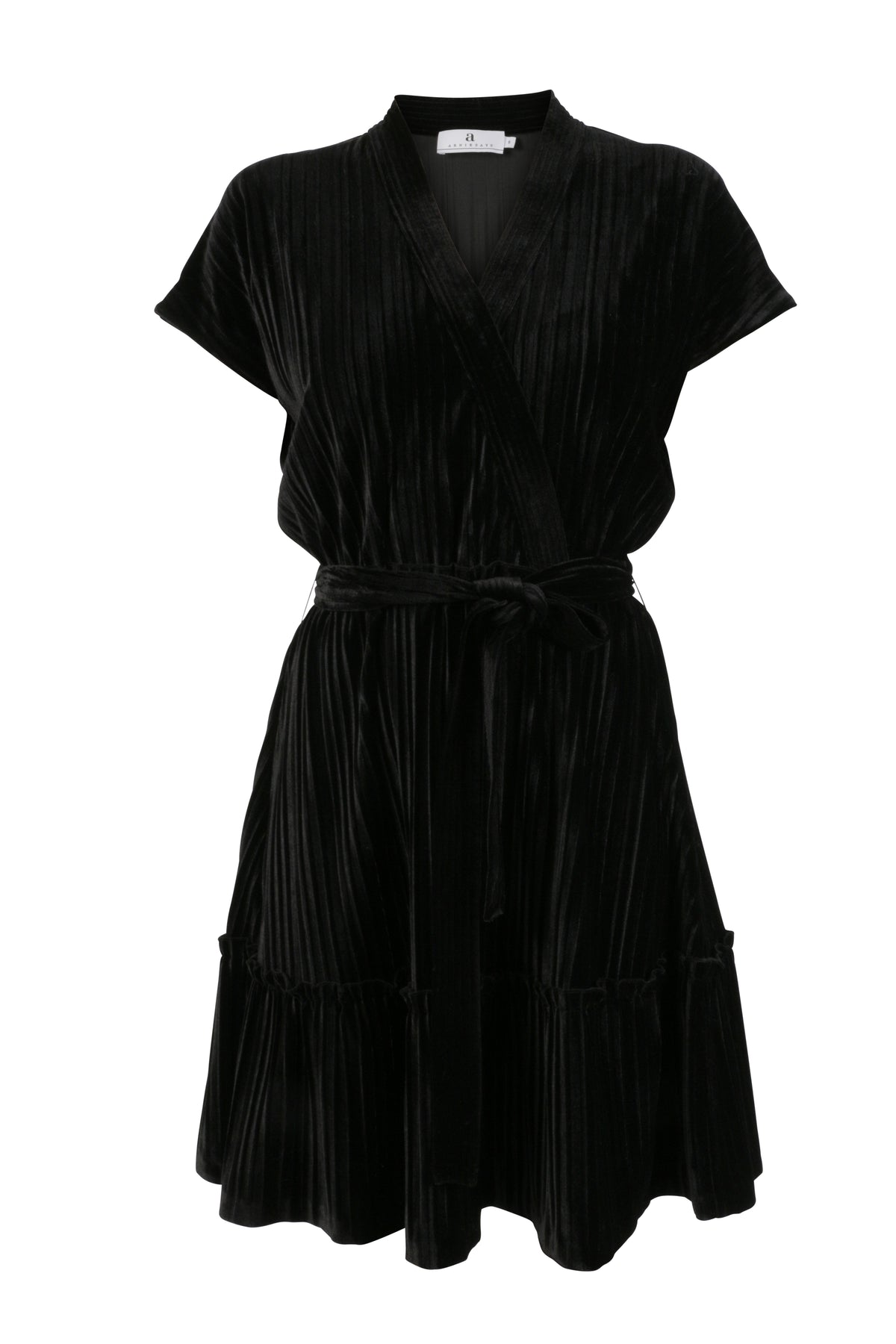 Sort Arniesays: Alysia Velvet Pleat Kjole - ArnieSays - Kjoler - VILLOID.no