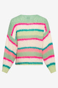 Ella Knit Sweater - Green/Pink/White Mix