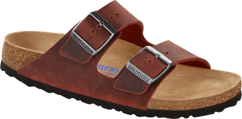 Arizona Oiled Leather Narrow SFB - Earth Red - Birkenstock - Sko - VILLOID.no