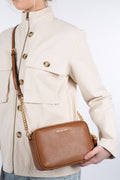 Jet Set Medium Pebbled Leather Crossbody Bag - Luggage