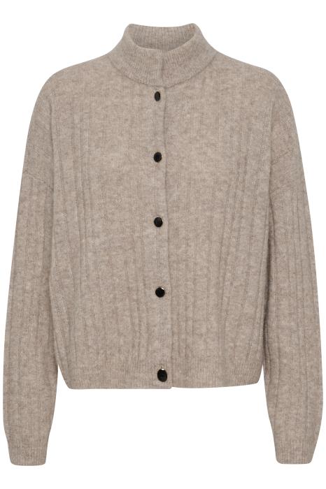 DebbieGZ Short Cardigan - Warm Sand Melange