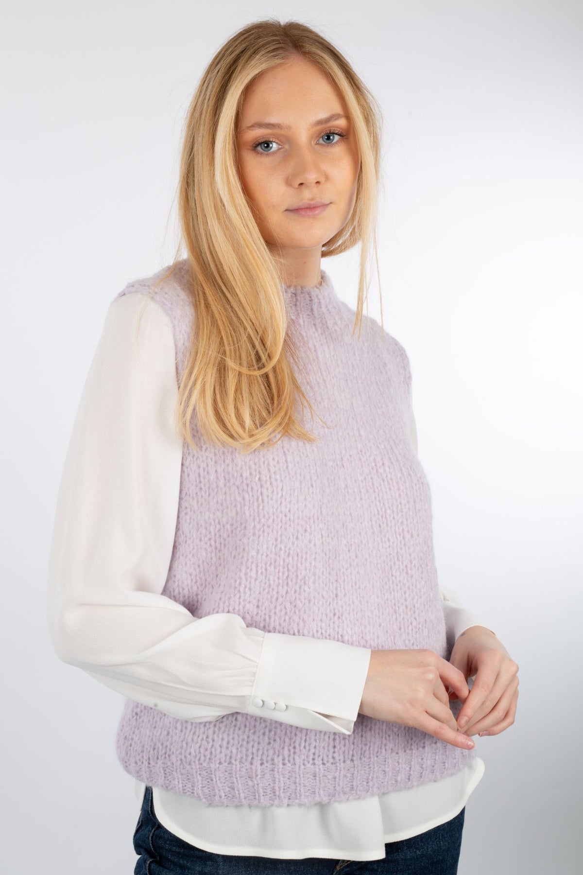 Kala Vest Wool - Pale Lavender