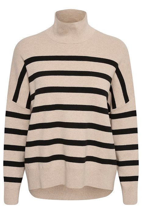 InWear TenleyIW Turtleneck Pullover - Sand/Svart