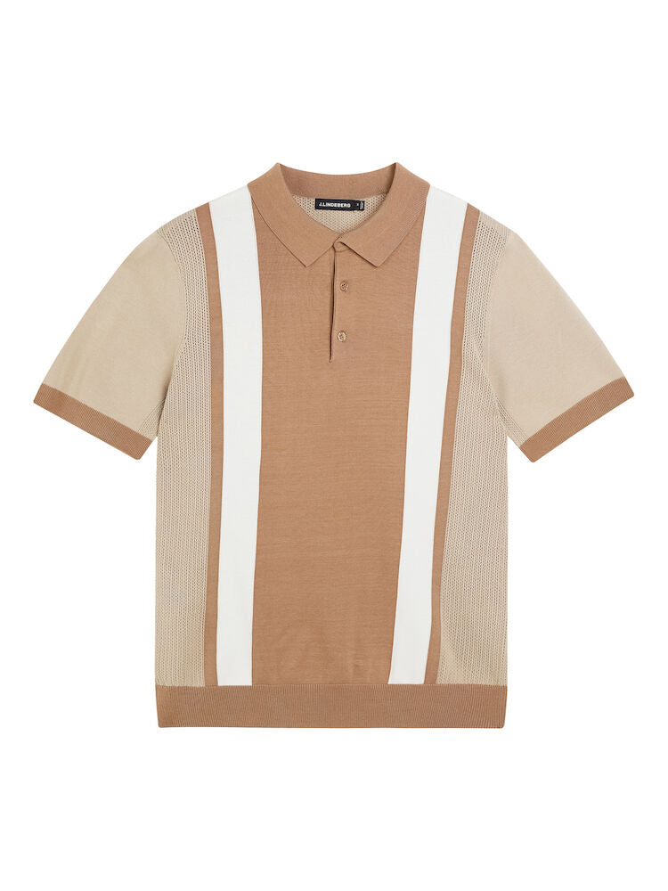 Rey Striped Polo - Tiger Brown