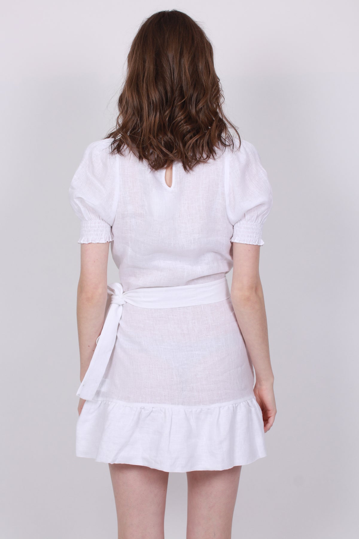 Serena Linen Dress - White - Ella & il - Kjoler - VILLOID.no