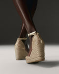 Cile Tessuto Raffia - Platino