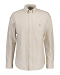 Reg Oxford Banker Stripe Shirt - Woody Brown