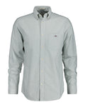Reg Oxford Banker Stripe Shirt - Forest Green
