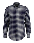 Reg Micro Tartan Flannel Shirt - Classic Blue