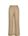 Linen Viscose Pull-On Pants - Horn Beige