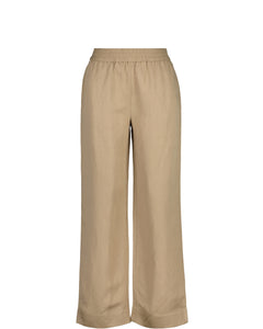 Linen Viscose Pull-On Pants - Horn Beige