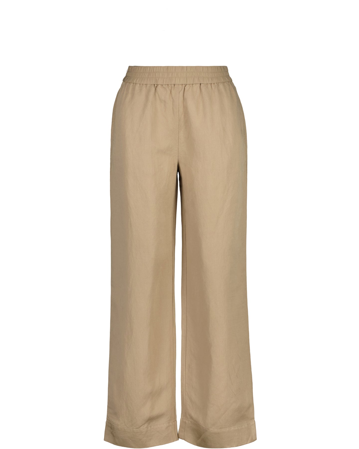 Linen Viscose Pull-On Pants - Horn Beige