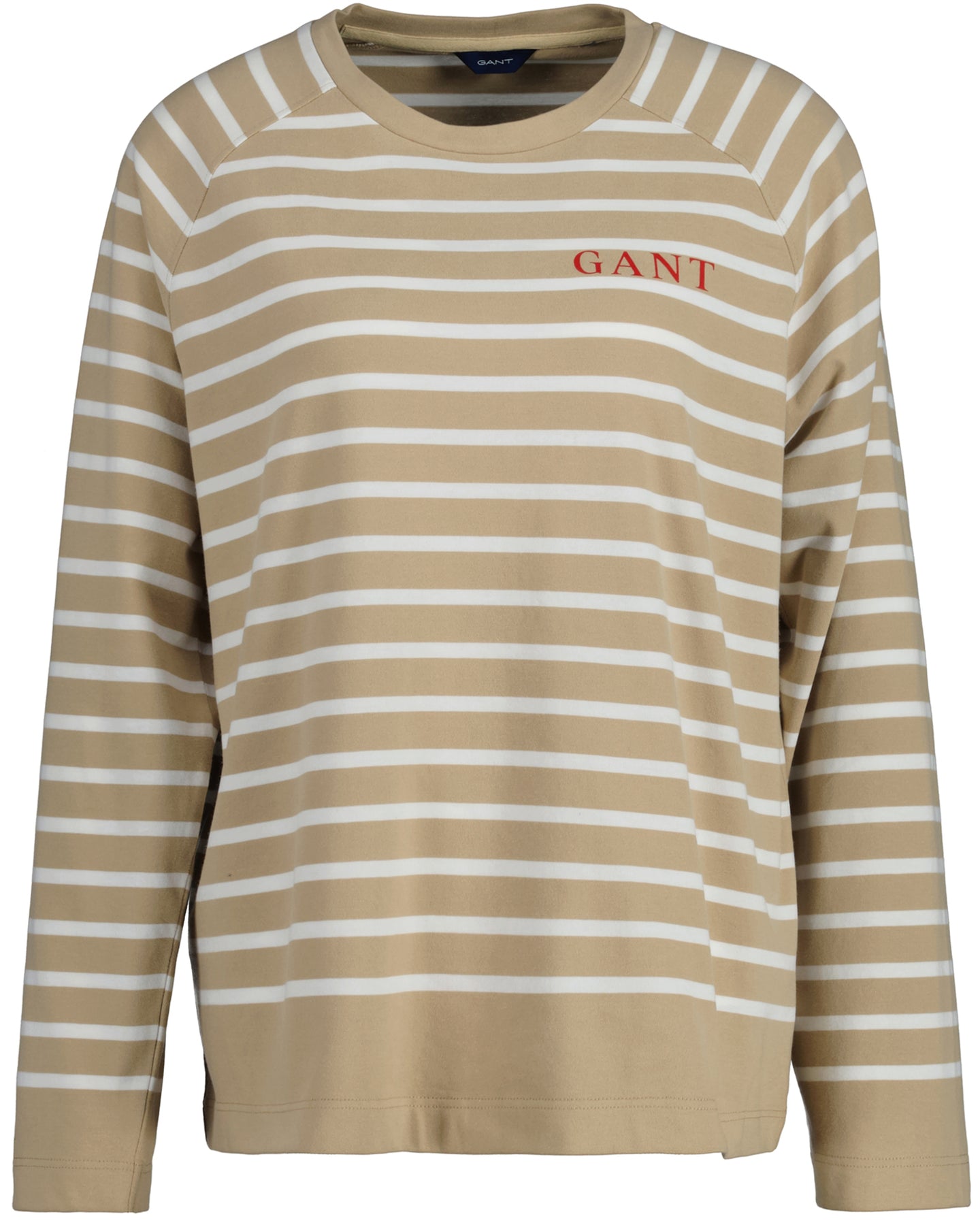 Logo Striped Ls T-Shirt - Dark Khaki