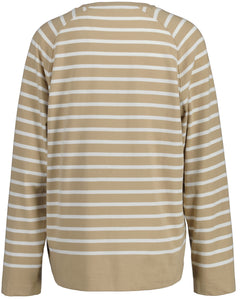 Logo Striped Ls T-Shirt - Dark Khaki