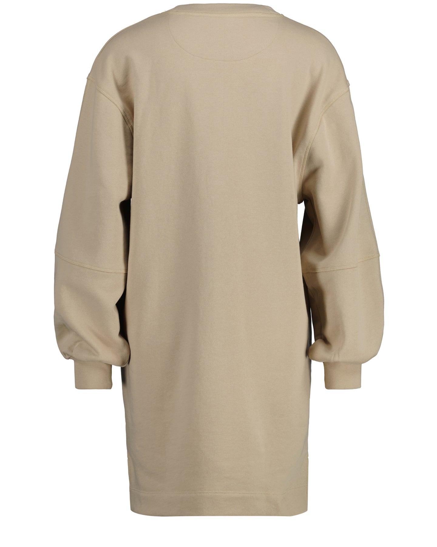 Logo Volume Ls C-Neck Dress - Dry Sand