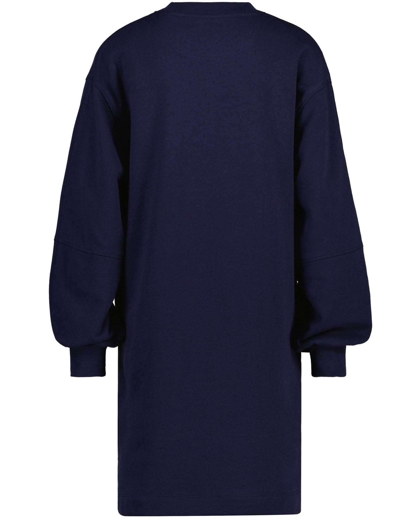 Logo Volume Ls C-Neck Dress - Evening Blue