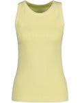 Sunfaded High Neck Rib Tank Top - Lemonade Yellow