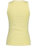 Sunfaded High Neck Rib Tank Top - Lemonade Yellow